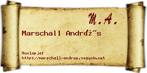 Marschall András névjegykártya