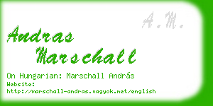 andras marschall business card